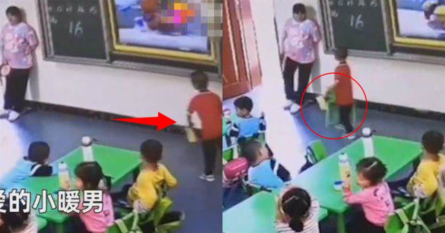太暖心了！懷孕老師「挺8個月孕肚靠牆休息」男孩「霸氣上前」一系列舉動感動全網，網讚爆：國家的希望！