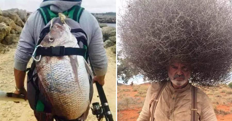 釣的魚太大只能背回家，用風滾草做假髮的外國男人，我就想問，這些照片是在地球上拍的嗎