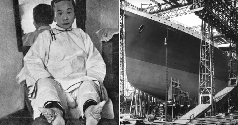 清朝裹小腳的女人，正在建造中的鐵達尼號，25張罕見的老照片，濃縮的時光