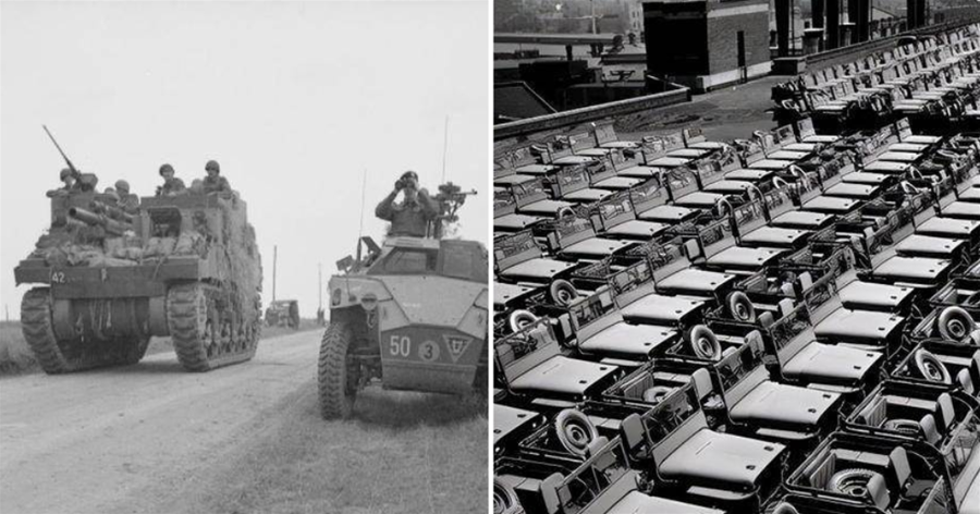二戰美軍機械化的水平，一個輕裝甲師的車輛配置就讓德軍羨慕不已