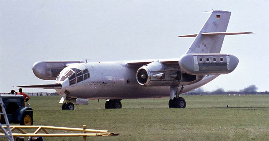 西德道尼爾Do 31垂直起降運輸機，可以運輸一個排的特種飛機